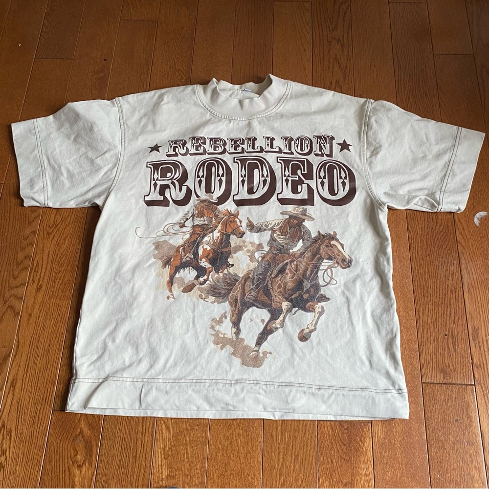 Rebellion Rodeo Graphic T-Shirt - Cream